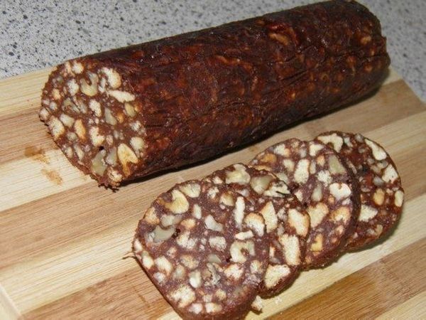 Шоколадная колбаса Пошаговое приготовление шоколадной колбасы     
   Вместо