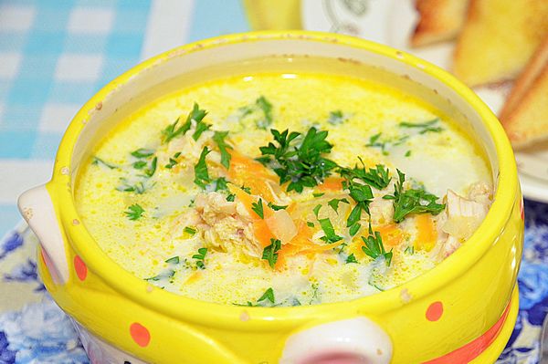 Рецепты сырного супа с плавленным сыром вместе примерно